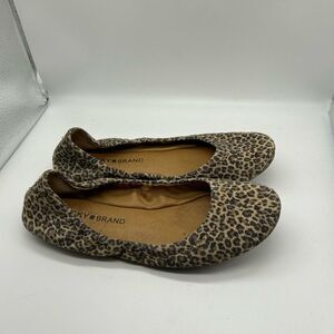 Lucky Brand Emmie Scrunch Flat in Leopard Print